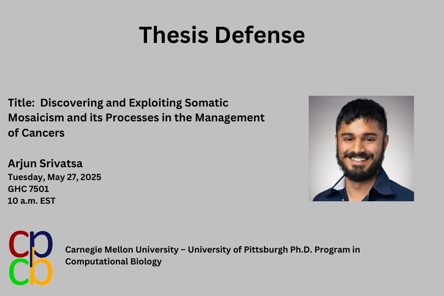 Title card for Arjun Srivatsa's thesis defense